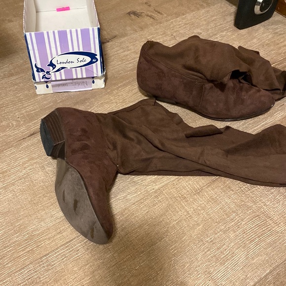 Medieval fantasy knight ranger boots brown suede wrap and tie size 38 - Picture 3 of 5